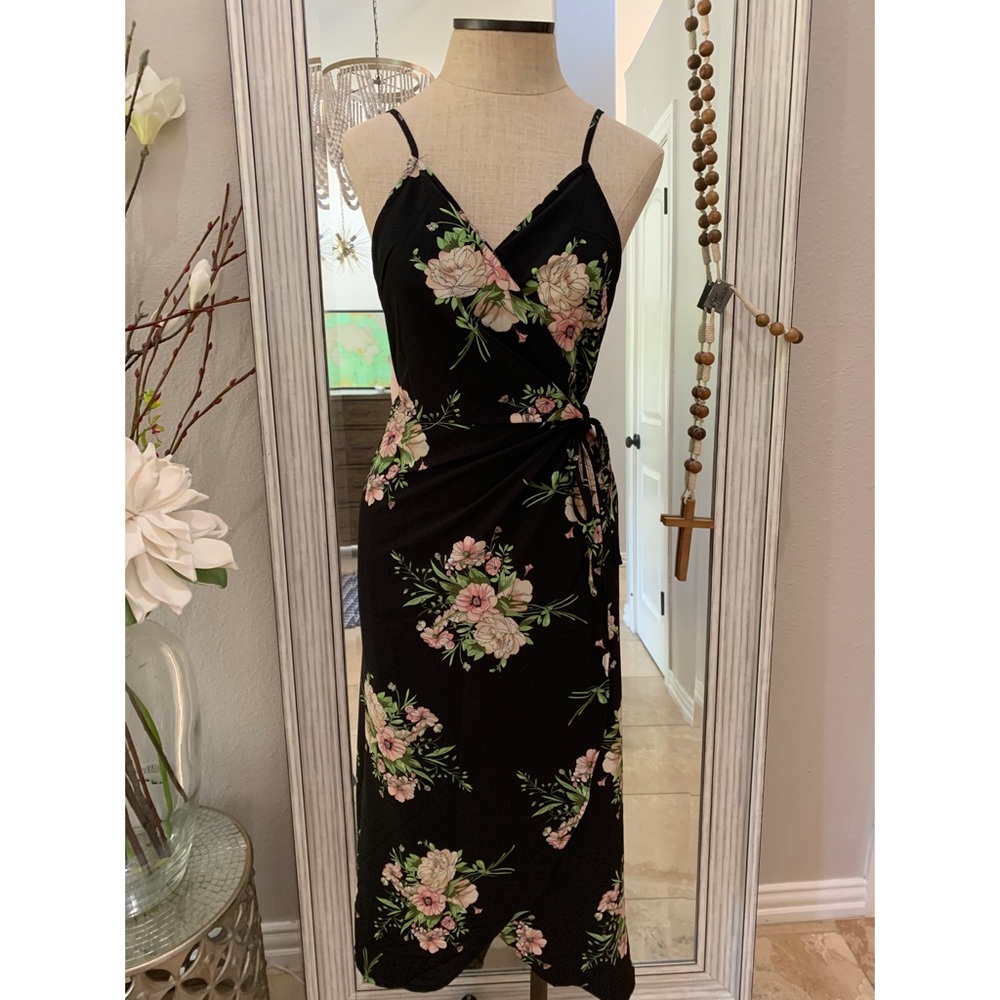 Floral wrap dress